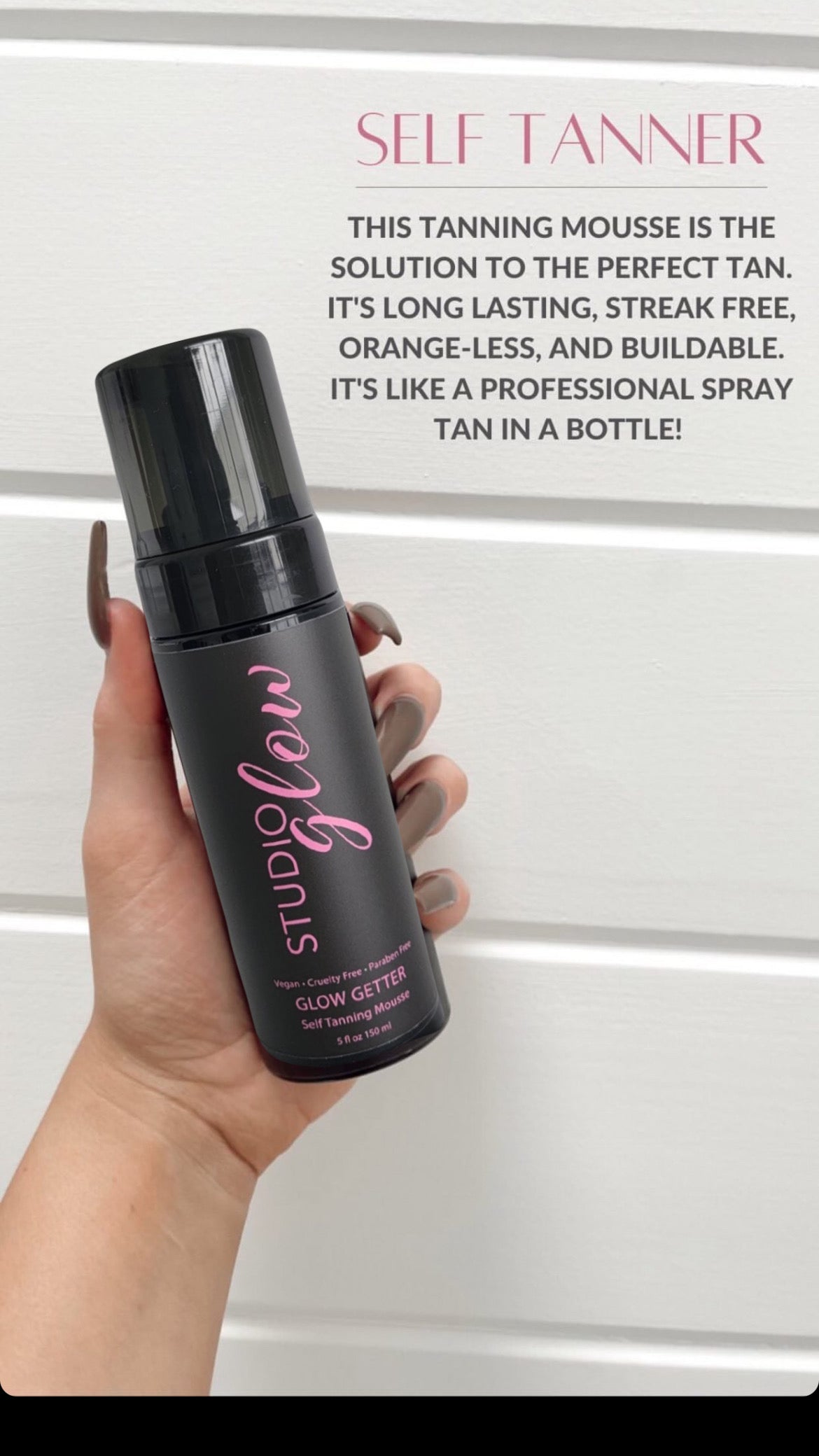 Glow Getter Kit DARK (Self Tanner w/ Application Mitt & Blending Brush)